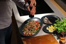 salte og pepre mellom lagene